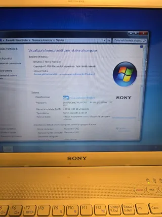 Sony Vaio Portatile Bianco