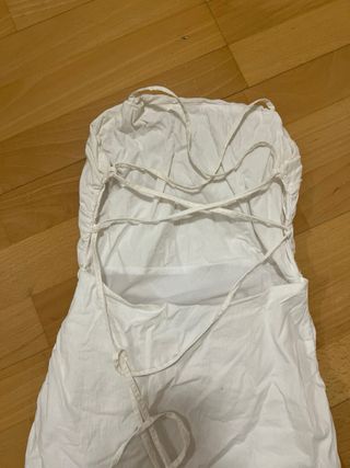 Vestido blanco Bershka