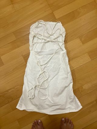 Vestido blanco Bershka