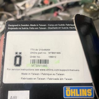 Amortiguador Öhlins TTX air 2  210x55