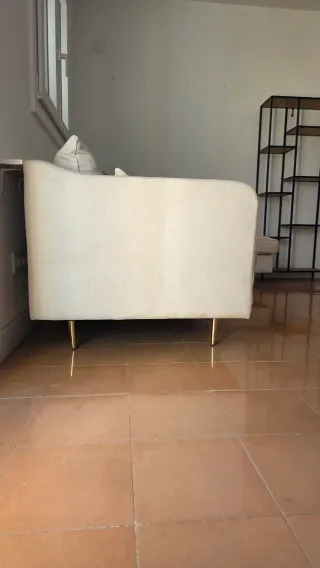 Sofá chaise longue beige 4 piezas