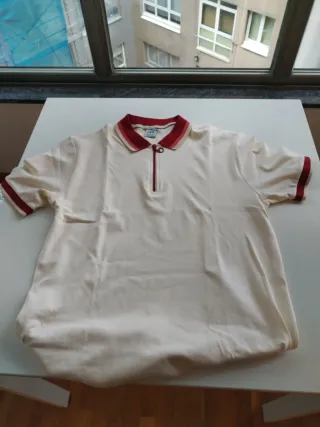 GANGA Camiseta Polo Zara Beige y Roja Hombre