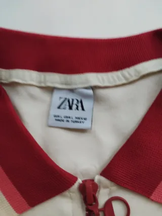 GANGA Camiseta Polo Zara Beige y Roja Hombre