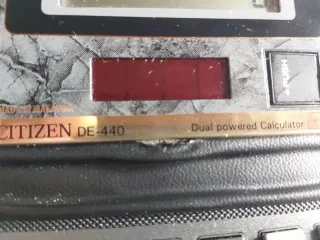 Calcolatrice Citizen DE-440 Dual Powered