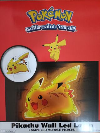Lámpara LED Pared Pikachu Pokemon