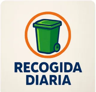 Sacado diario y reconocida de cubos comunitarios