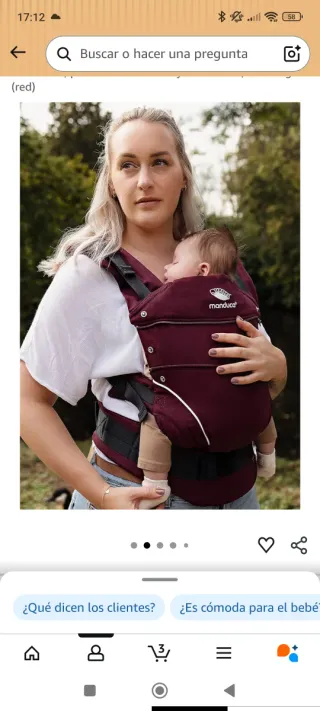 Mochila Portabebés Manduca Roja