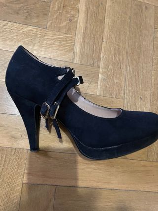 Zapatos de ante negros talla 36