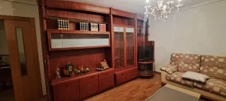 Mueble salón cerezo y cristal