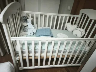 Cuna bebé blanca TRAMA