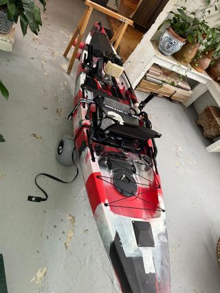 Kayak completo rojo y blanco