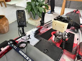 Kayak completo rojo y blanco