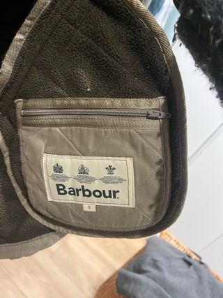 Chaqueta Barbour acolchada marrón/verde