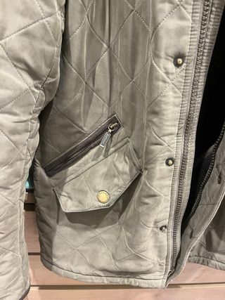 Chaqueta Barbour acolchada marrón/verde