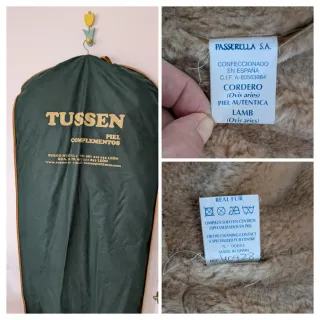 Chaquetón vintage piel vuelta cuello de pelo