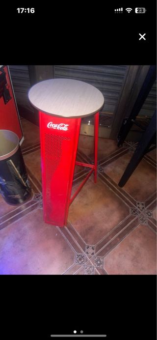 Taburete Coca-Cola Rojo
