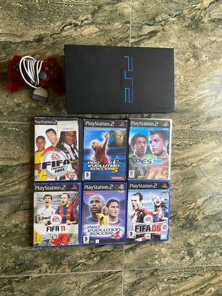 Consola PlayStation 2 Fat Negra + 6 Juegos