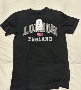 Camiseta Negra London England Talla M