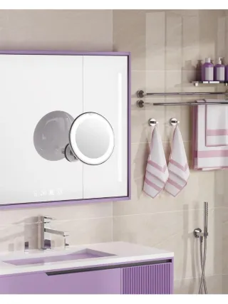 Auxmir Espejo Maquillaje LED 10X Plata