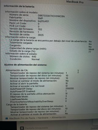 MacBook Pro i7 Plata/Gris Espacial