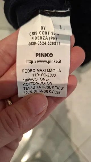 Pinko Maglia Seta e Cotone Nera