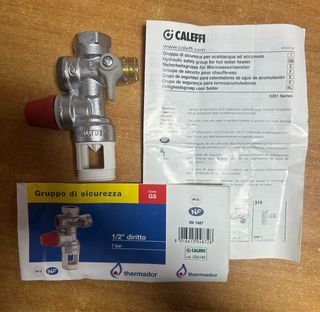 Gruppo sicurezza Caleffi per scaldacqua a accumulo