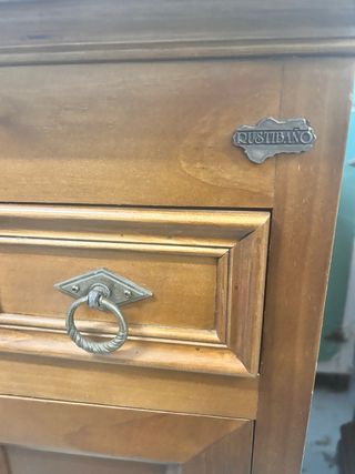 Mueble de baño madera y piedra