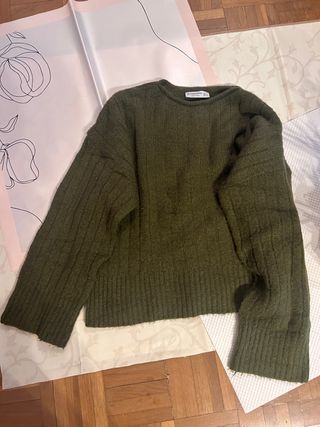 Jersey Stradivarius Verde Talla M