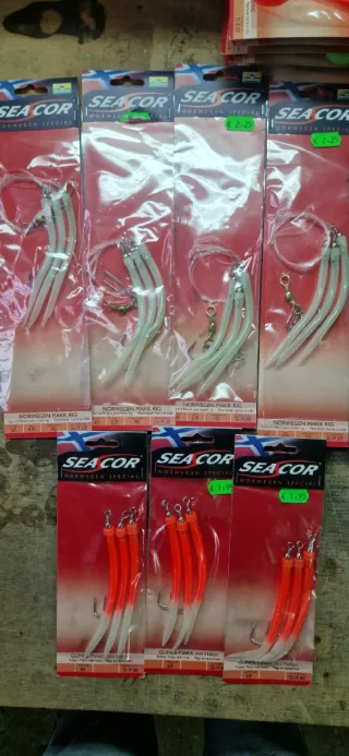 Lote 7 señuelos vinilo pesca Sea Cor