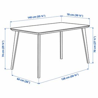 Mesa de comedor 140x78