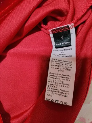 Vestido Rojo Terciopelo Corazón Talla M