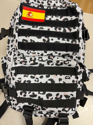 Mochila gran capacidad estampado leopardo 45L
