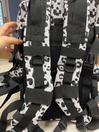 Mochila gran capacidad estampado leopardo 45L