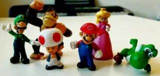 Set 6 action figure Super Mario. Busta sigillata