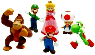 Set 6 action figure Super Mario. Busta sigillata