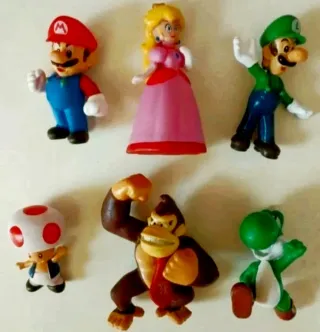 Set 6 action figure Super Mario. Busta sigillata