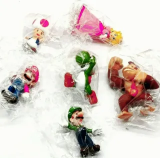 Set 6 action figure Super Mario. Busta sigillata