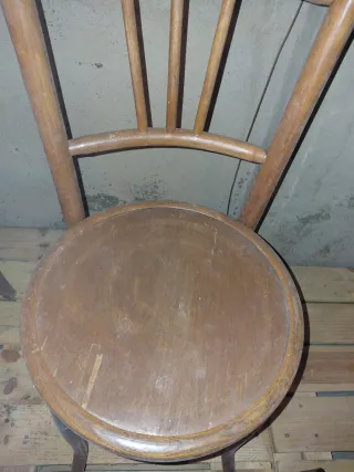 Conjunto de 2 Sillas Antiguas Madera Tapizadas