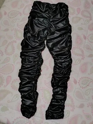 Pantalón elástico de polipiel, Talla única