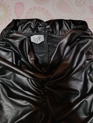 Pantalón elástico de polipiel, Talla única