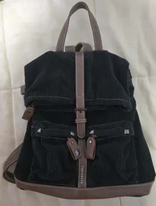 Mochila Caminatta Negra Corduroy