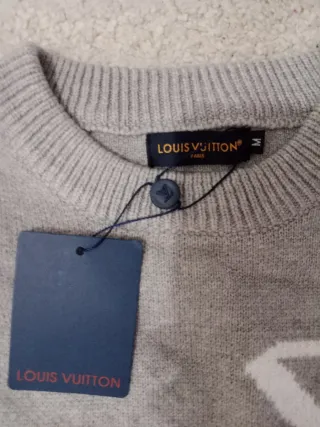 Jersey Louis Vuitton Gris con Logo Blanco