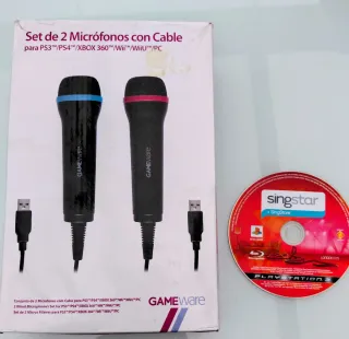 Set 2 Micrófonos GAME PS3/PS4/XBOX/Wii/PC +JUEGO
