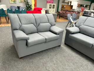 Sofá 3+2 económico gris tela