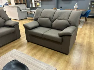 Sofá 3+2 económico gris tela