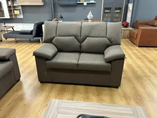 Sofá 3+2 económico gris tela