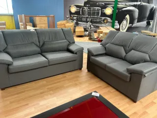 Sofá 3+2 económico gris tela