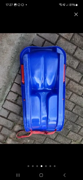 Trineo Mini Bob Nieve Azul