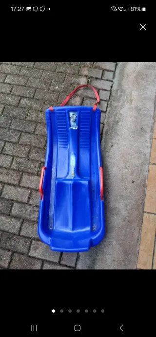 Trineo Mini Bob Nieve Azul