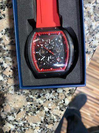 Reloj LIGE Negro y Rojo